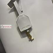 Ysl Shopping Tote Bag Calfskin Leather White 600307 25x28x8cm - 6