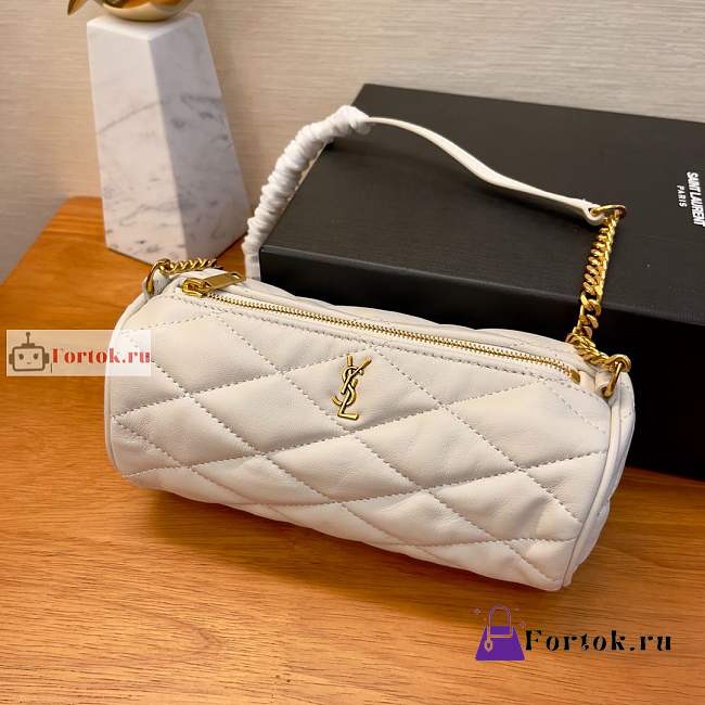 Ysl Mini Sade Tube Bag Leather White 699703 20x10x10cm - 1