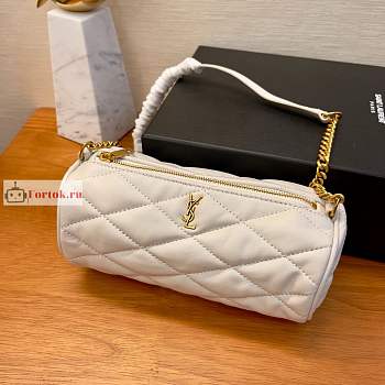 Ysl Mini Sade Tube Bag Leather White 699703 20x10x10cm