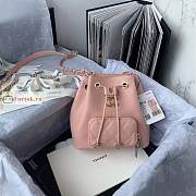 Chanel Deauville Drawstring Bucket Bag Pink AS2353 20x19x12cm - 1