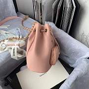 Chanel Deauville Drawstring Bucket Bag Pink AS2353 20x19x12cm - 2