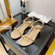 Chanel Sandals Leather And Jewelry Beige G38916  - 3