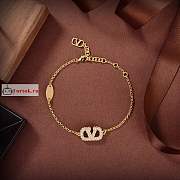 Valentino Logo Signature Bracelet In Gold Metal  - 1