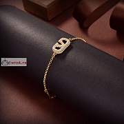 Valentino Logo Signature Bracelet In Gold Metal  - 4