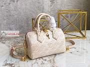Louis Vuitton Speedy Bandouliere 20 Sprayed Beige M46163 20.5x13.5x12cm - 5