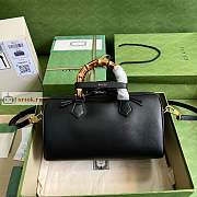Gucci Diana Japan Limited Travel Bag In Leather Black 655663 30x18x15cm - 4