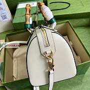 Gucci Diana Japan Limited Travel Bag In Leather White 655663 30x18x15cm - 2