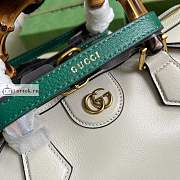 Gucci Diana Japan Limited Travel Bag In Leather White 655663 30x18x15cm - 3