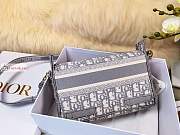 Dior Small Diorcamp Bag Oblique Embroidery White M1241 23x15x8cm - 6