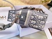 Dior Small Diorcamp Bag Oblique Embroidery White M1241 23x15x8cm - 3