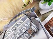 Dior Small Diorcamp Bag Oblique Embroidery White M1241 23x15x8cm - 2