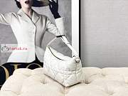 Dior Medium Nomad Pouch Macrocannage White S5554 22×13×9.5cm - 4