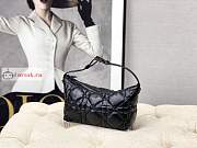Dior Medium Nomad Pouch Macrocannage Black S5554 22×13×9.5cm - 1