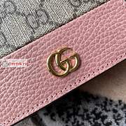 Gucci GG Marmont Card Wallet Pink 658610 11x9x3cm - 6