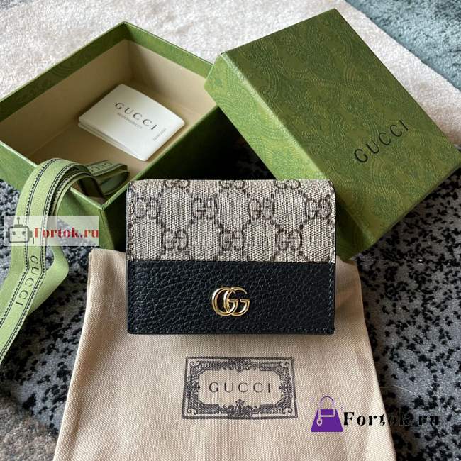 Gucci GG Marmont Card Wallet Black 658610 11x9x3cm - 1