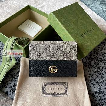 Gucci GG Marmont Card Wallet Black 658610 11x9x3cm