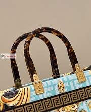 Fendi Medium Sunshine Fendace Printed Blue Shopper 8BH386 35x31x17cm - 2