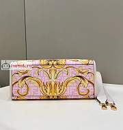 Fendi Medium Sunshine Fendace Printed Pink Shopper 8BH386 35x31x17cm - 6