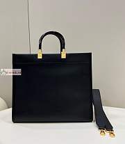 Fendi Medium Sunshine Fendace Printed Black Shopper 8BH386 35x31x17cm - 3