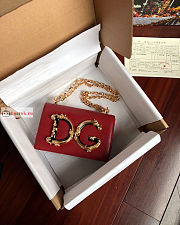 Dolce & Gabbana Nappa DG Girls Bag In Leather Red 21x14.5x3cm - 1