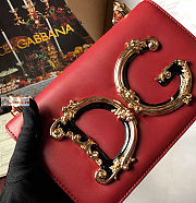 Dolce & Gabbana Nappa DG Girls Bag In Leather Red 21x14.5x3cm - 2