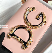 Dolce & Gabbana Nappa DG Girls Bag In Leather Light Pink 21x14.5x3cm - 6