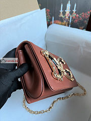 Dolce & Gabbana Nappa DG Girls Bag In Leather Brown 21x14.5x3cm - 3