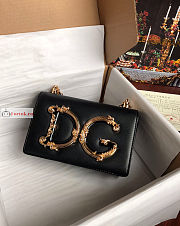 Dolce & Gabbana Nappa DG Girls Bag In Leather Black 21x14.5x3cm - 1
