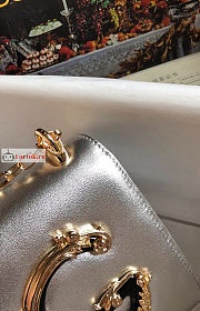 Dolce & Gabbana Nappa DG Girls Bag In Leather Silver 21x14.5x3cm - 2