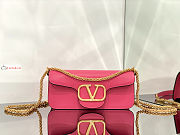 Valentino Loco Garavani Shoulder Bag In Leather Pink 27x13x6cm - 1
