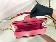 Valentino Loco Garavani Shoulder Bag In Leather Pink 27x13x6cm - 3