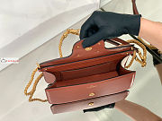 Valentino Loco Garavani Shoulder Bag In Leather Brown 27x13x6cm - 6