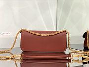 Valentino Loco Garavani Shoulder Bag In Leather Brown 27x13x6cm - 2