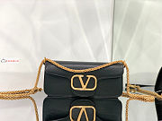 Valentino Loco Garavani Shoulder Bag In Leather Black 27x13x6cm - 1