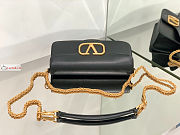 Valentino Loco Garavani Shoulder Bag In Leather Black 27x13x6cm - 6