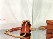 Valentino Loco Garavani Shoulder Bag In Leather Orange 27x13x6cm - 3