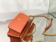 Valentino Loco Garavani Shoulder Bag In Leather Orange 27x13x6cm - 2