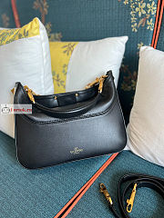 Valentino Stud Sign Hobo Bag Black 20x15x7cm - 5
