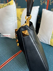 Valentino Stud Sign Hobo Bag Black 20x15x7cm - 4