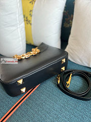Valentino Stud Sign Hobo Bag Black 20x15x7cm - 3