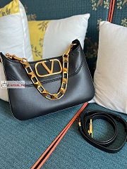 Valentino Stud Sign Hobo Bag Black 20x15x7cm - 2