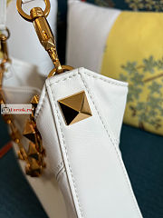 Valentino Stud Sign Hobo Bag White 20x15x7cm - 5