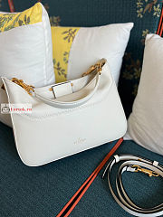 Valentino Stud Sign Hobo Bag White 20x15x7cm - 4