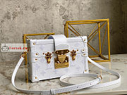 Louis Vuitton Petite Malle Monogram Motif White M20847 20x12.5x6cm - 4