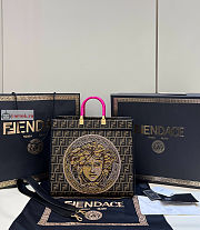 Fendace Large Sunshine Tote Bag Gold Baroque 1A04635 41x21.5x35cm - 1