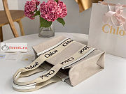 Chloe Medium Woody Tote Bag White 37x26x12cm - 6