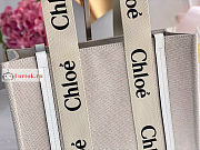 Chloe Medium Woody Tote Bag White 37x26x12cm - 3