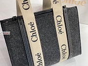 Chloe Medium Woody Tote Bag Dark Grey 37x26x12cm - 3