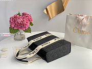 Chloe Medium Woody Tote Bag Dark Grey 37x26x12cm - 2