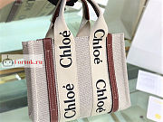 Chloe Small Woody Tote Bag Brown 26.5x20x8cm - 6